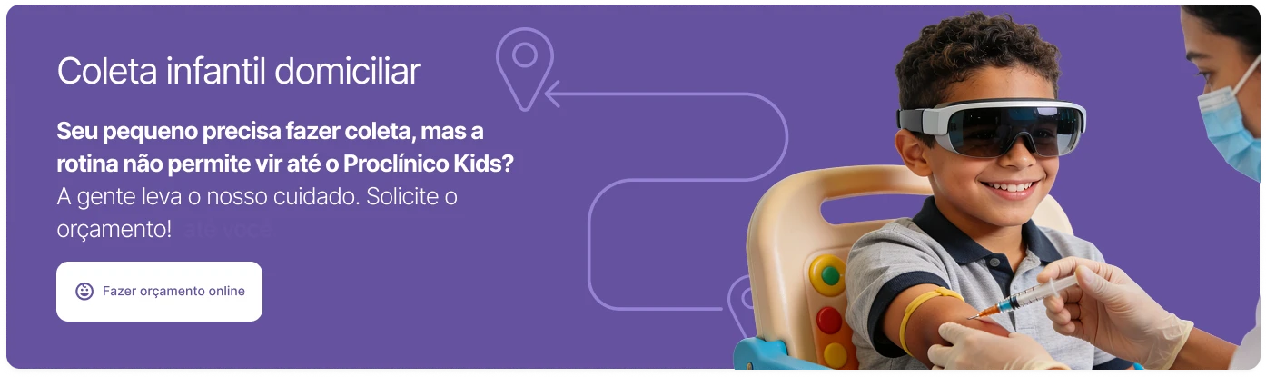 Coleta infantil domiciliar: solicite orçamento online