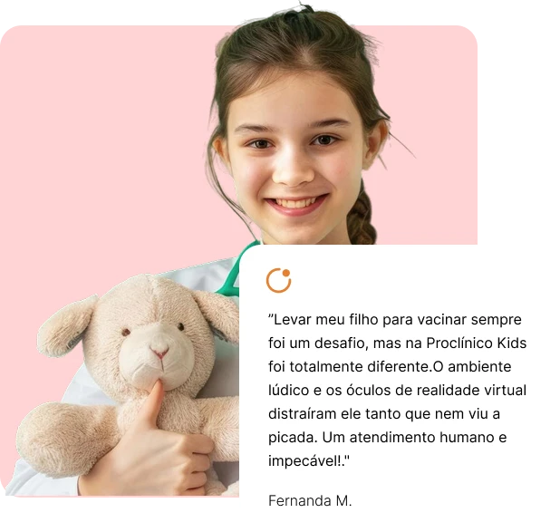 Depoimento de Fernanda M. sobre o atendimento no Proclínico Kids